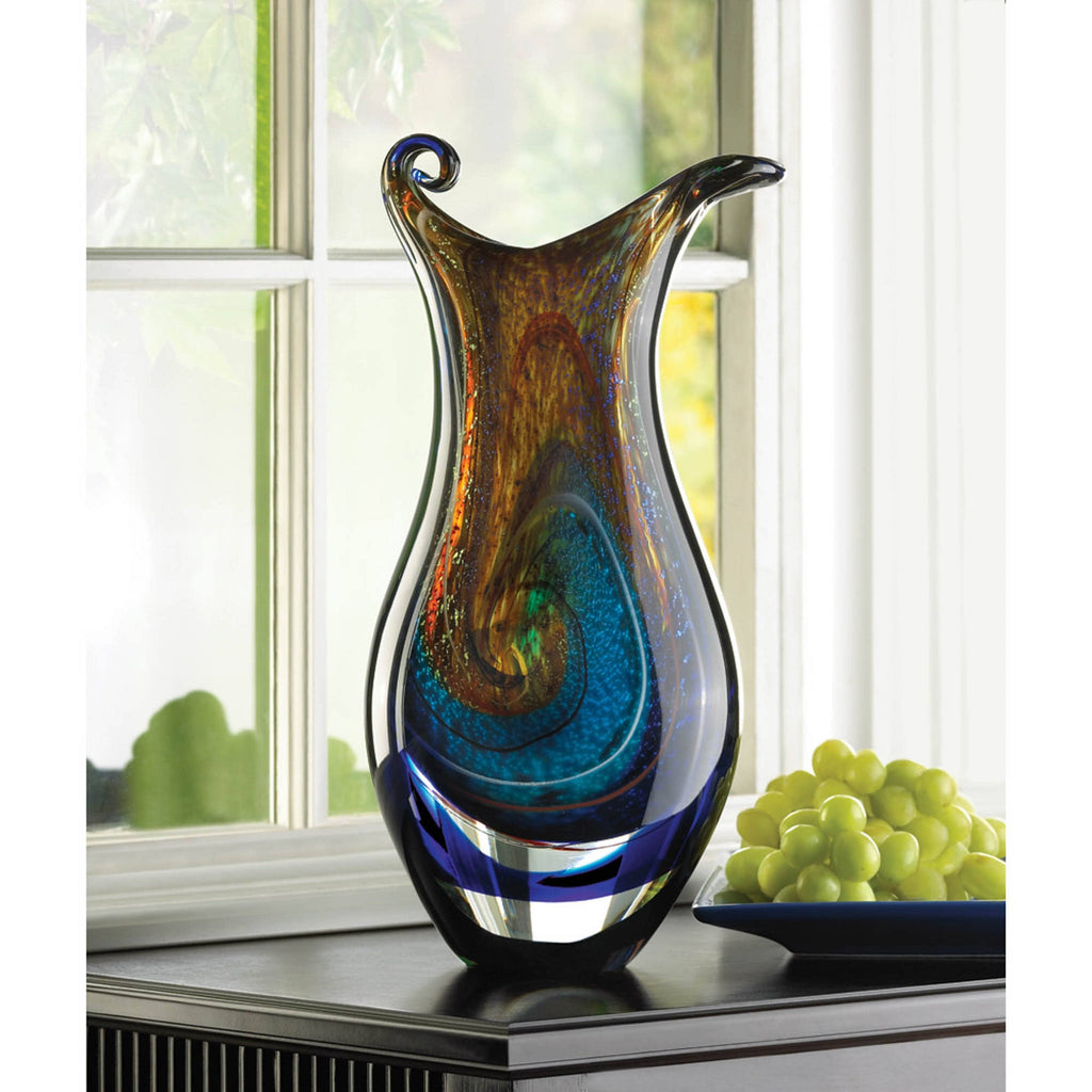 Multicolored Galaxy Art Glass Vase T483614