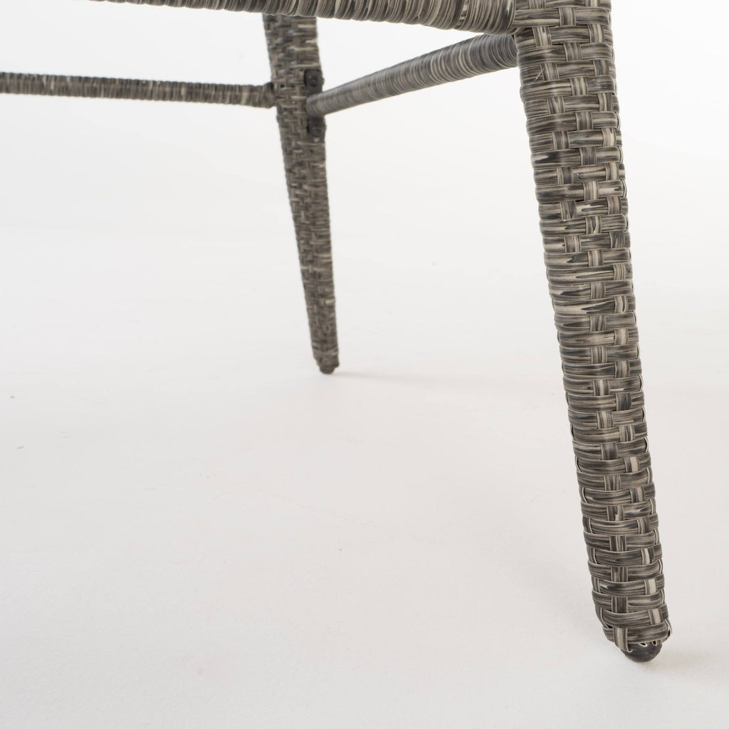Square Wicker Bar Table Mixed Black J3495