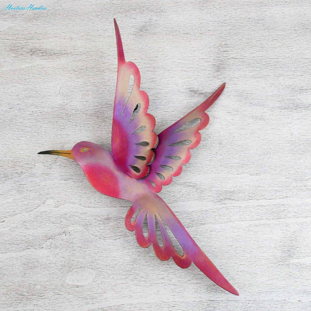 Purple Steel Bird Wall Decor J181