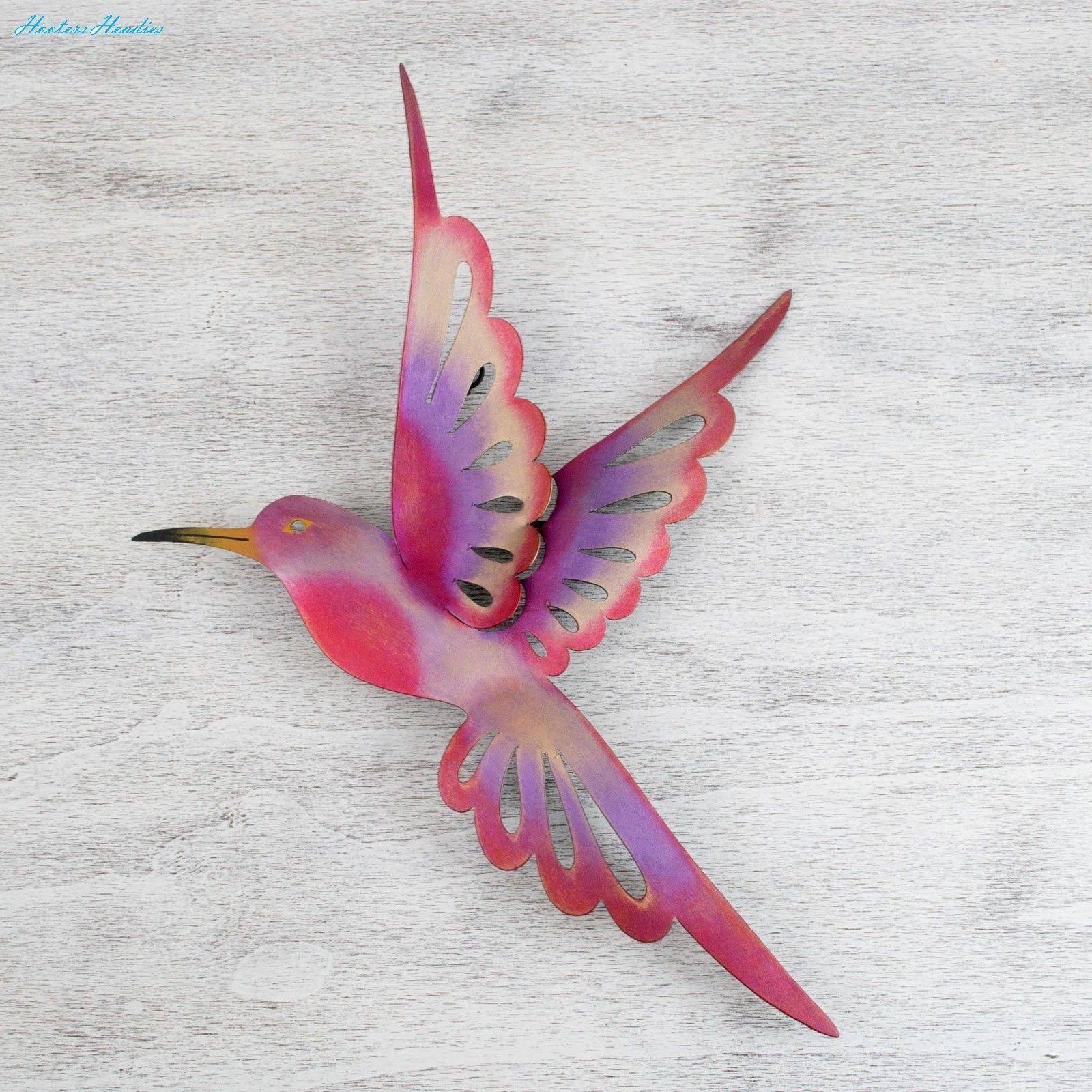 Purple Steel Bird Wall Decor J181