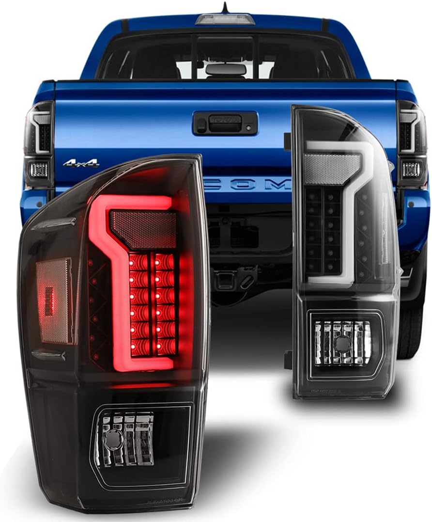 Black/Clear Lens LED Tube Bar Tail Lights K56538