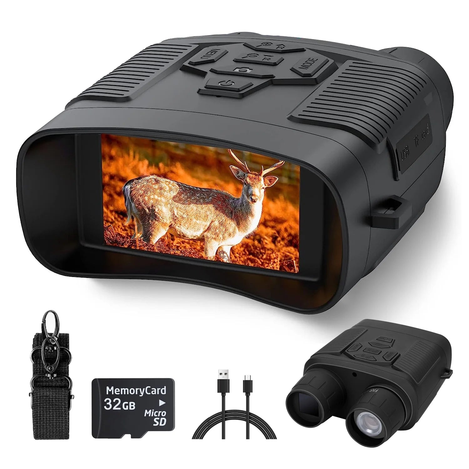 Night Vision Binoculars with 32GB SD Card 24MP/1080P 6x Zoom O34700