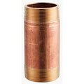 Red Brass Pipe Nipple, Pkg Qty 5 V129682