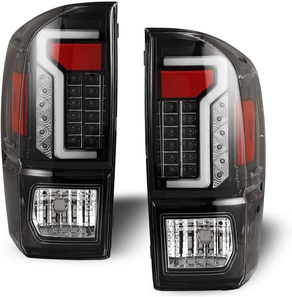 Black/Clear Lens LED Tube Bar Tail Lights K56538