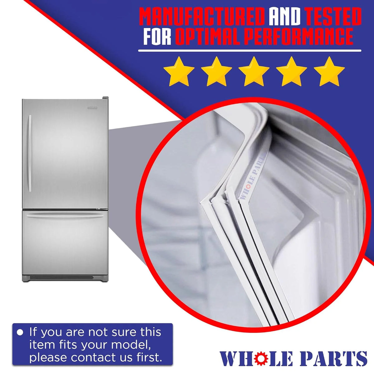 Refrigerator Fresh Food Door Gasket W8391