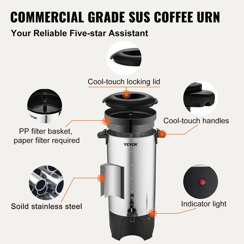 50 Cup Stainless Steel Coffee Dispenser W799