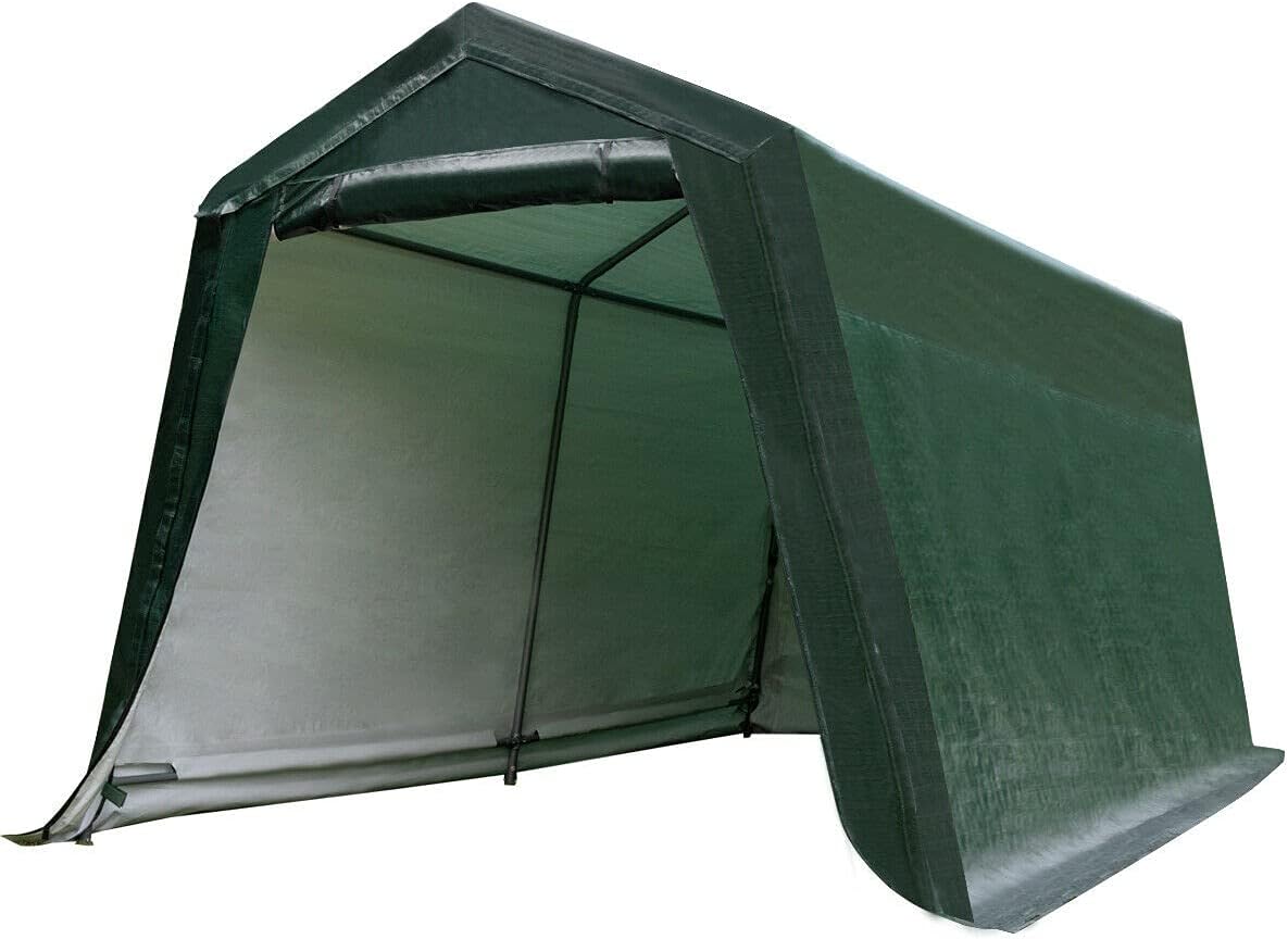 7 Ft x 12 Ft Outdoor Carport Patio Storage Shelter Metal Frame and Waterproof Ripstop Cover N794