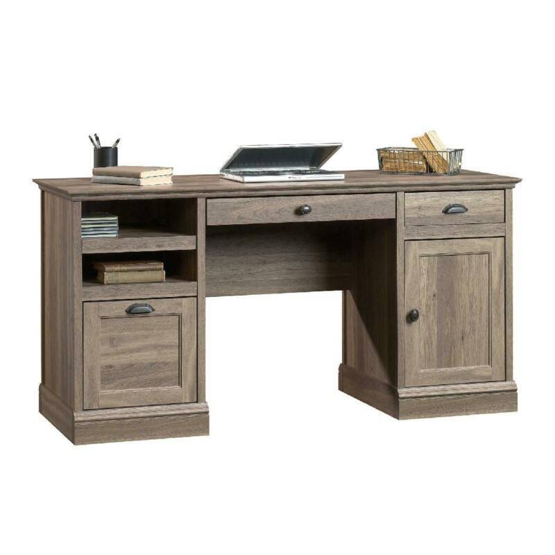 Executive Desk, Salt Oak Finish S240