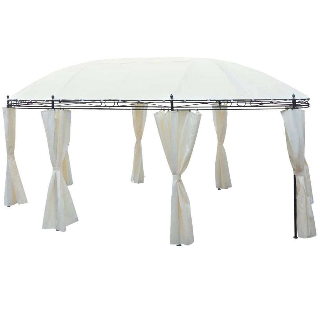 White Steel Frame Garden Canopy Tent Sun Shelter J3974