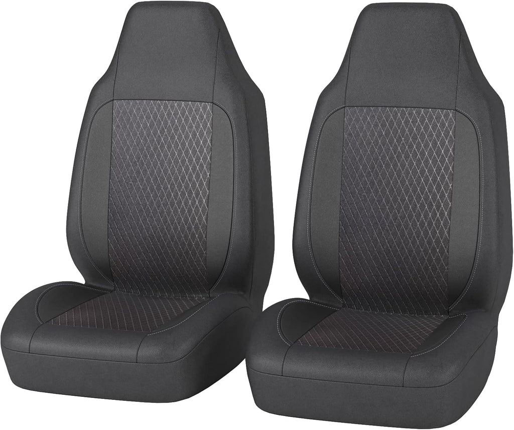 Black and Blue High Back Front Car Seat Covers G244