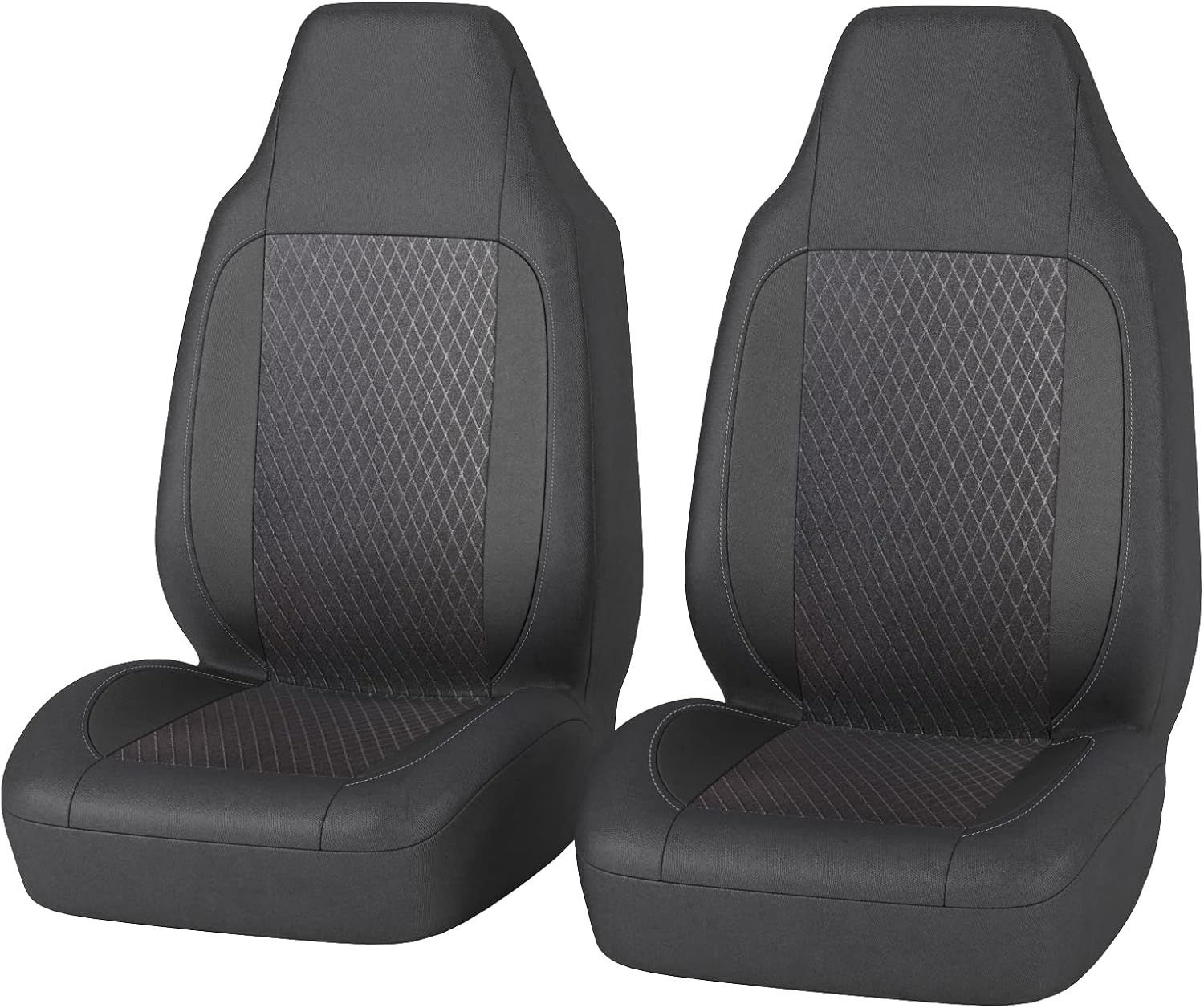 Black and Blue High Back Front Car Seat Covers G244