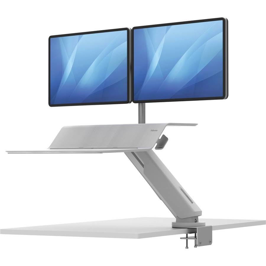 White Dual Sit-Stand Workstation V1928