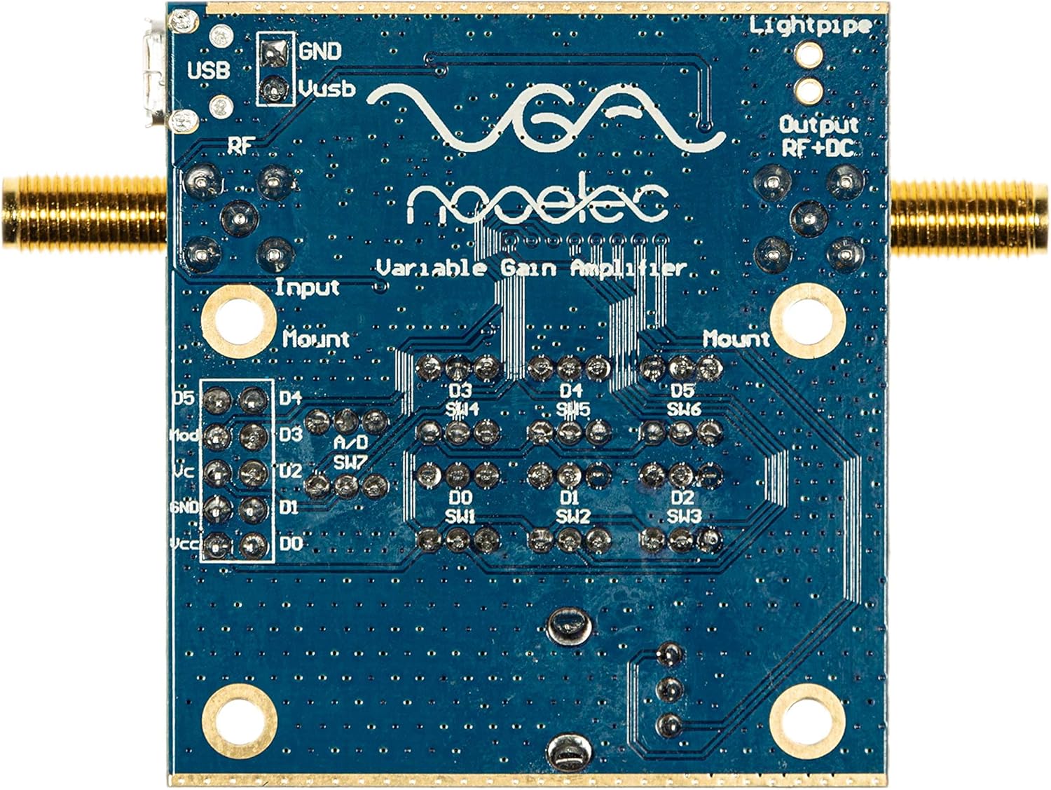 Ultra Low-Noise Variable Gain Amplifier Module for RF & SDR, Wideband 30MHz-4000MHz with Bias Tee & USB Power Options W349842