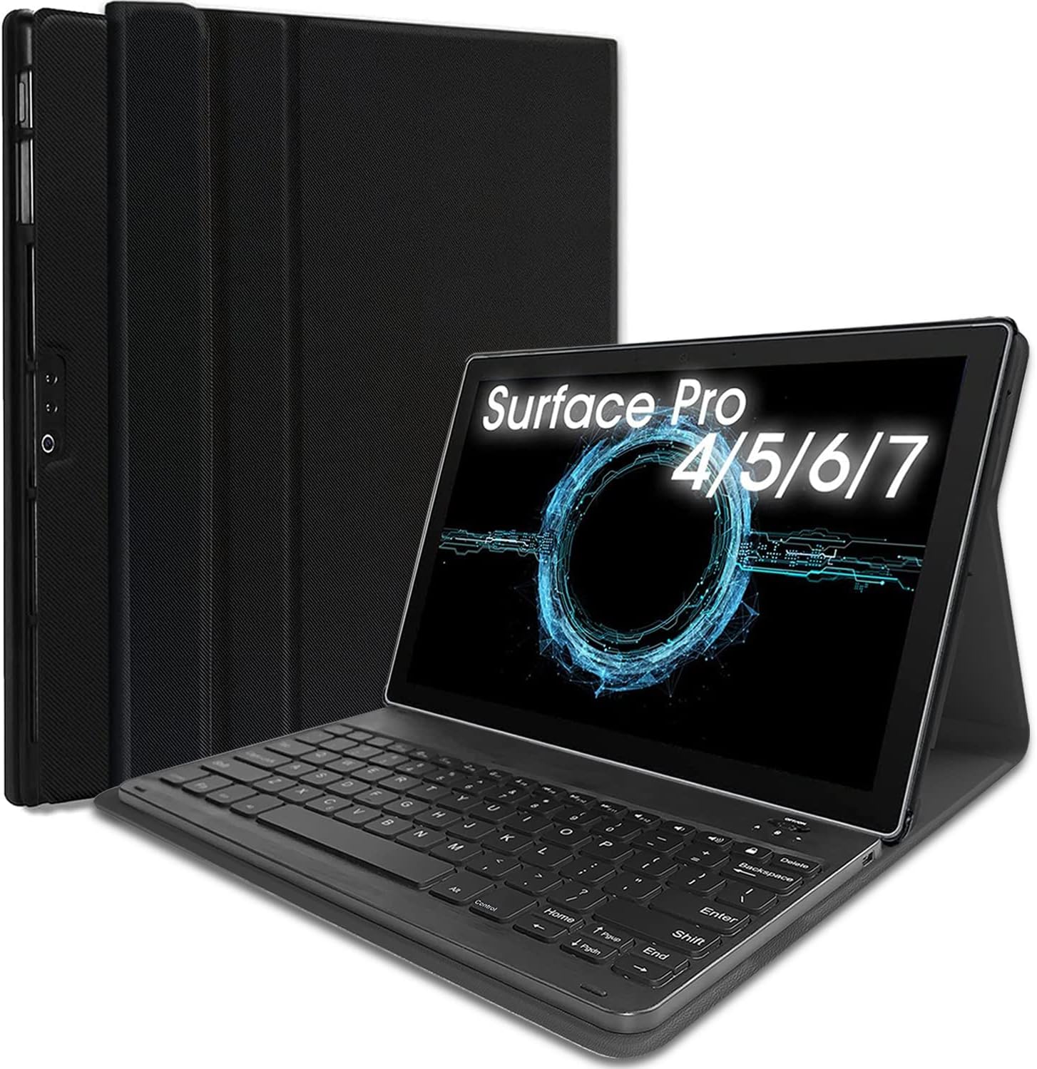 Backlit Keyboard Case with Detachable Wireless Keyboard for 12.3 Inch Tablet P382159