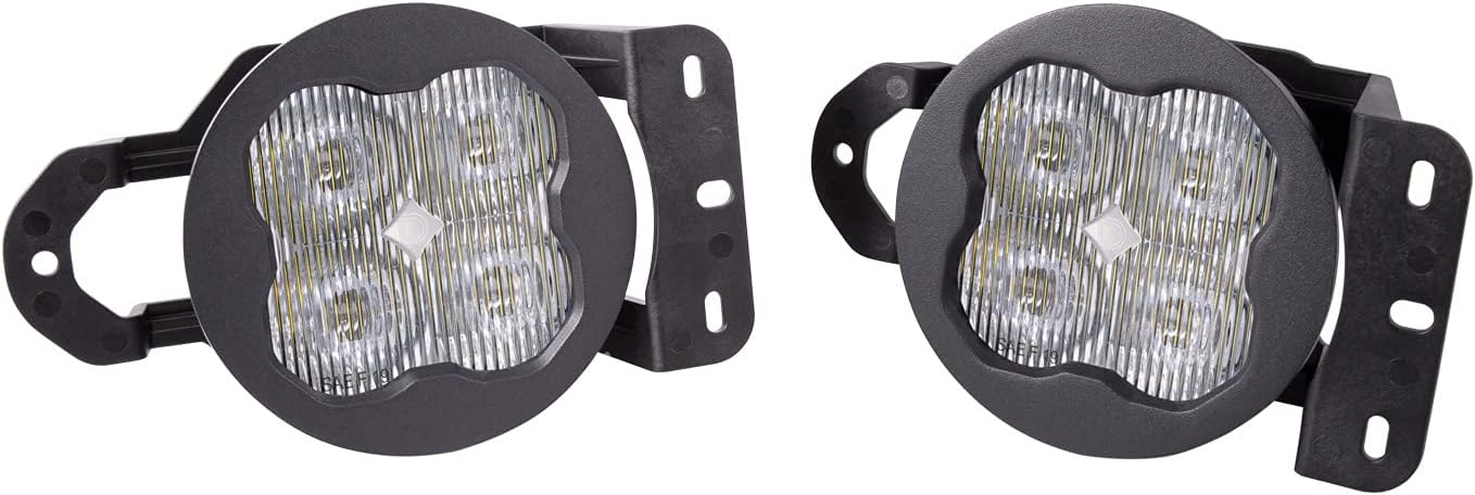 SS3 LED Fog Light Kit for Jeep JL Wrangler Rubicon w/Steel Bumper, White SAE/DOT Driving Pro V790