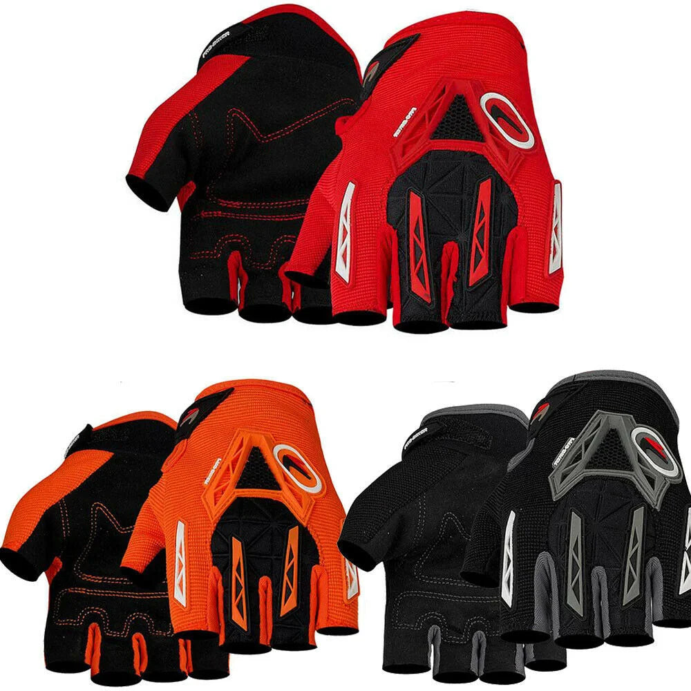 Motorcycle Half Finger Gloves Shockproof Bicycle P51218