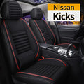 Red&Black Linen Car Seat Covers Full Set F652
