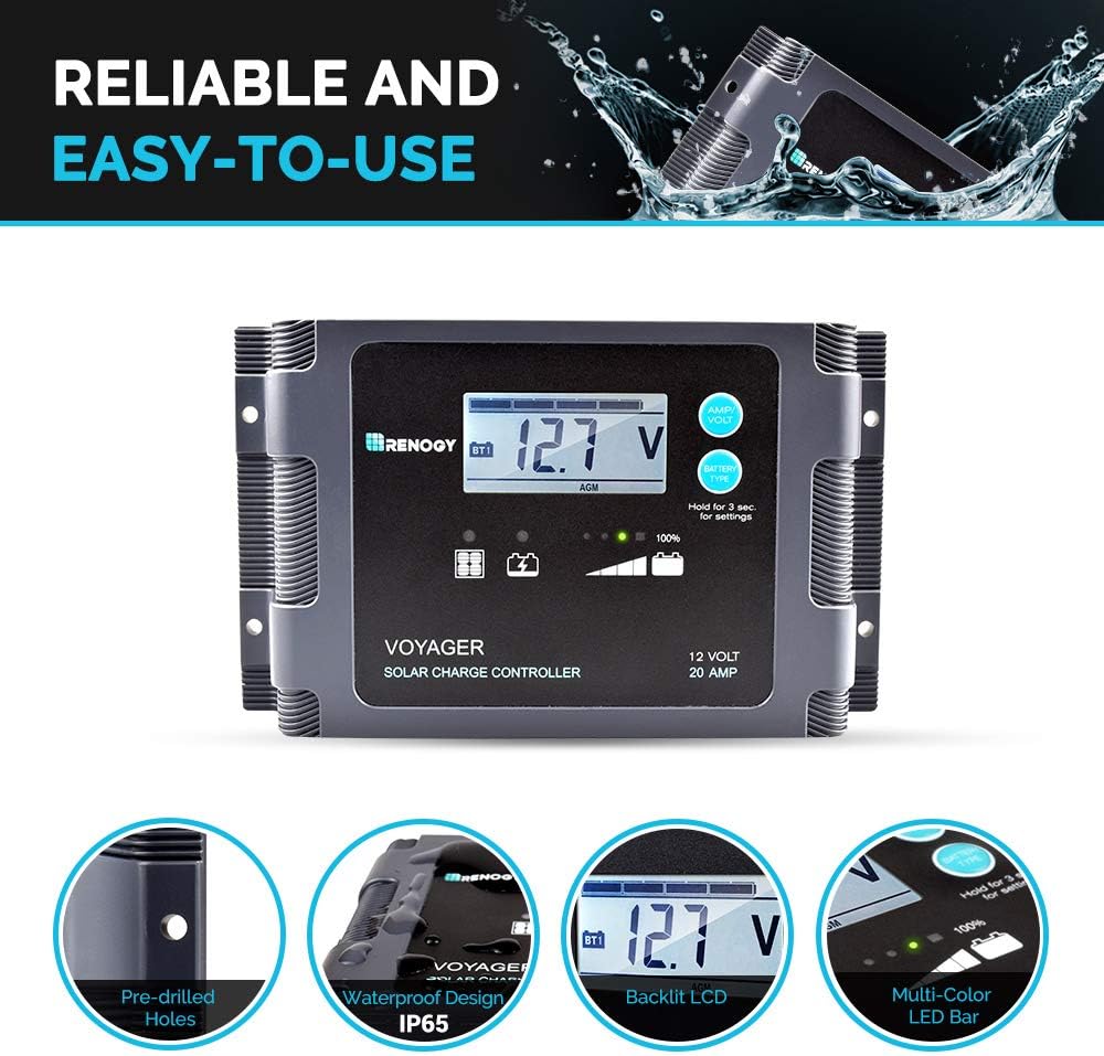 200 Watt 12 Volt Monocrystalline Portable Foldable 2Pcs 100W Solar Panel Suitcase with Waterproof 20A Charger Controller Q52315