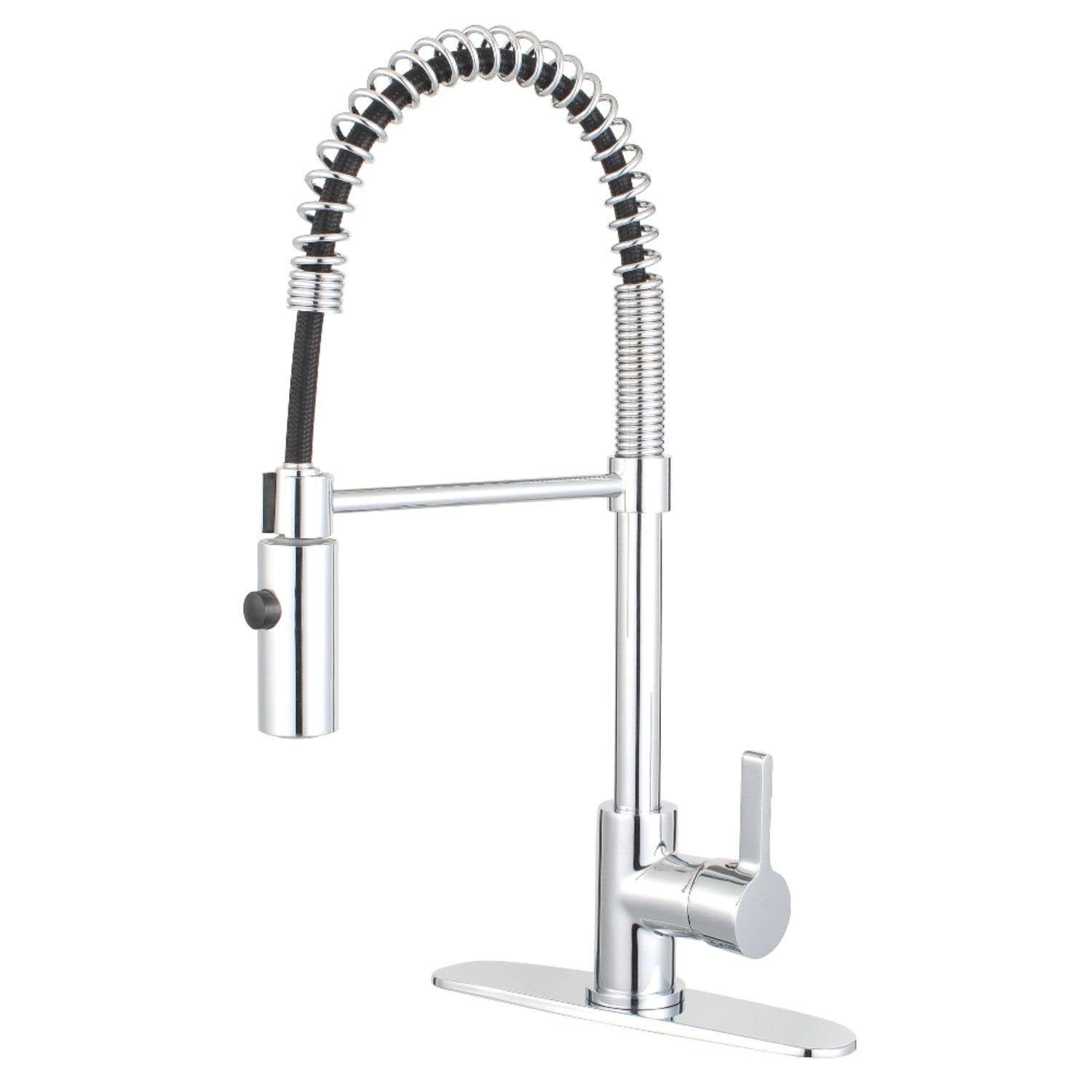 Matte Black Single-Handle Pre-Rinse Kitchen Faucet P6205