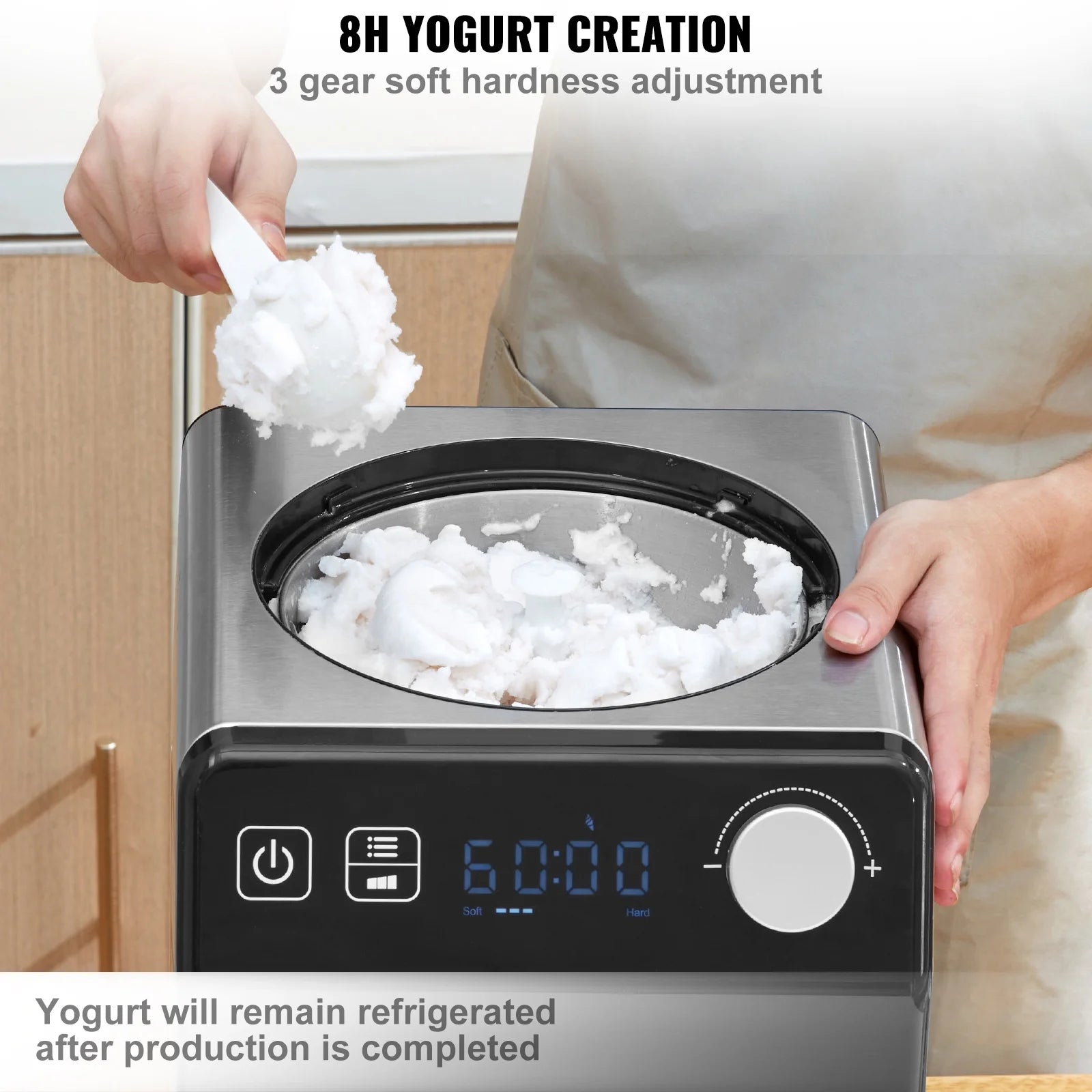 2 Quart Automatic Ice Cream Machine Electric Yogurt Gelato Maker Black S2677