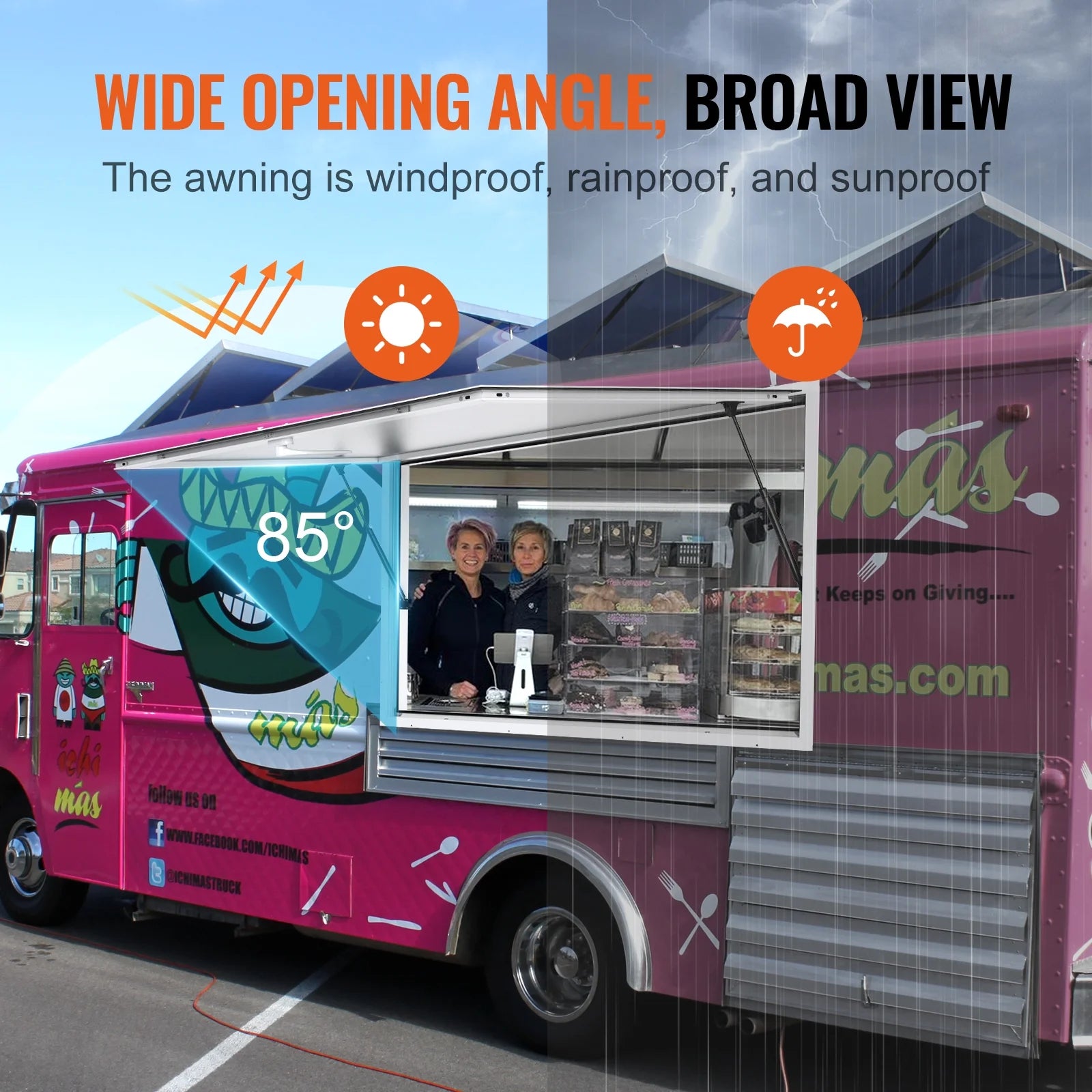 Concession Stand Serving Window Food Truck Awning X67098
