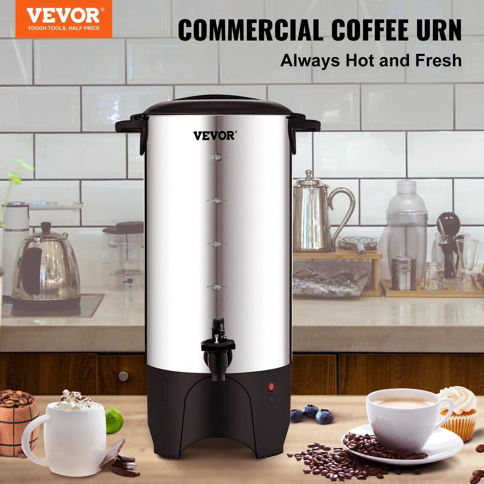 50 Cup Stainless Steel Coffee Dispenser W799