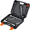 32-Piece Combination Wrench Set, SAE and Metric, 12 Point, Chrome Vanadium Steel L120256