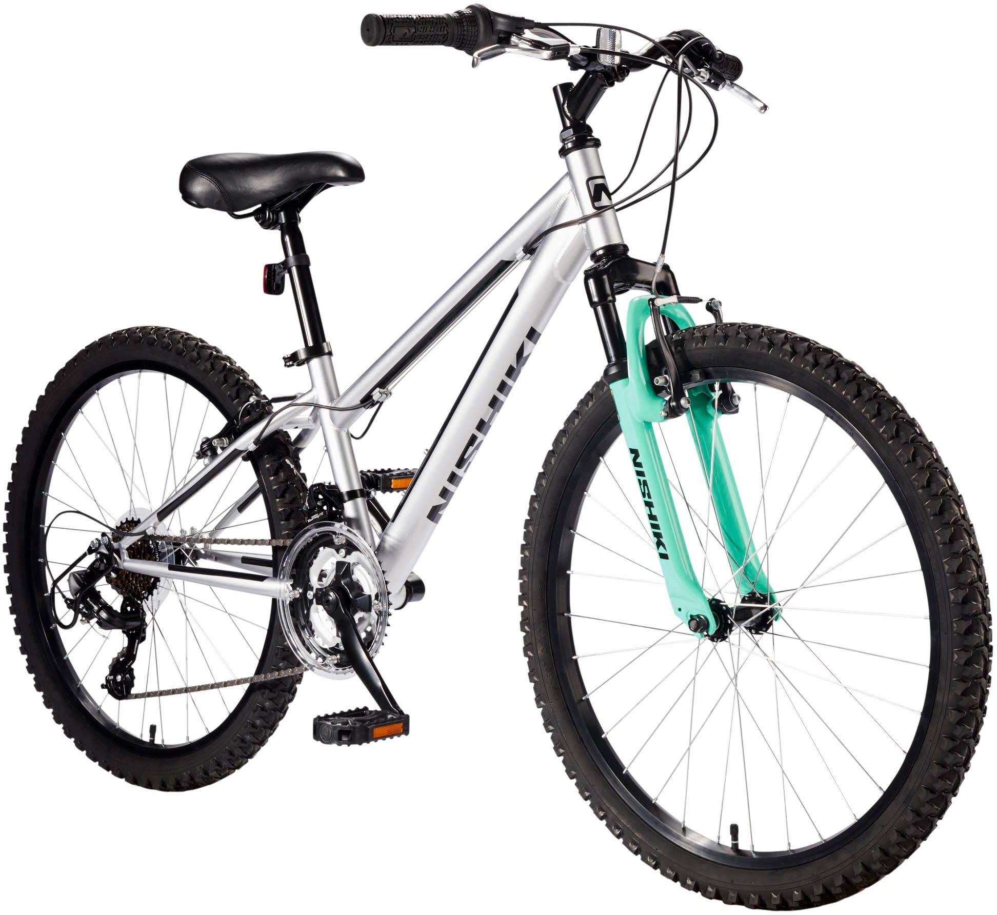 24 in. Gray/Black/Mint Mountain Bike M729