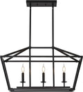 3-Light Black Farmhouse Chandelier R70347