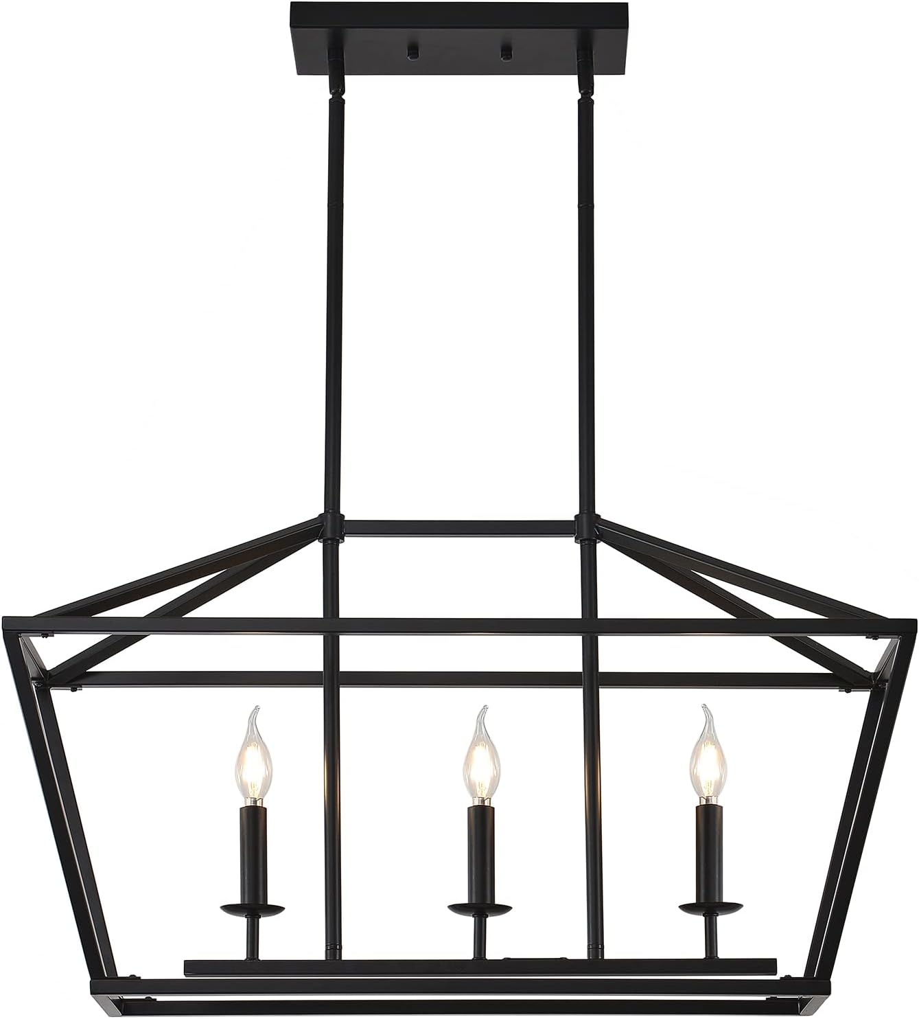 3-Light Black Farmhouse Chandelier R70347