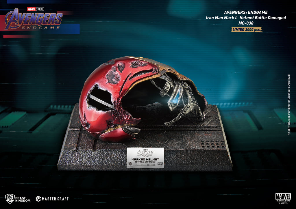 Iron Man Mark 50 Helmet Battle Damaged Statue Q263856