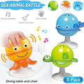 3 Pack Baby Rattles Set Suction Cup Toys W299