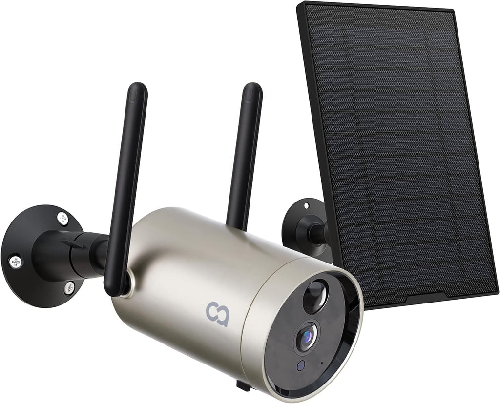 Wireless Solar Powered 1080P Outdoor Security Camera with Night Vision H445095