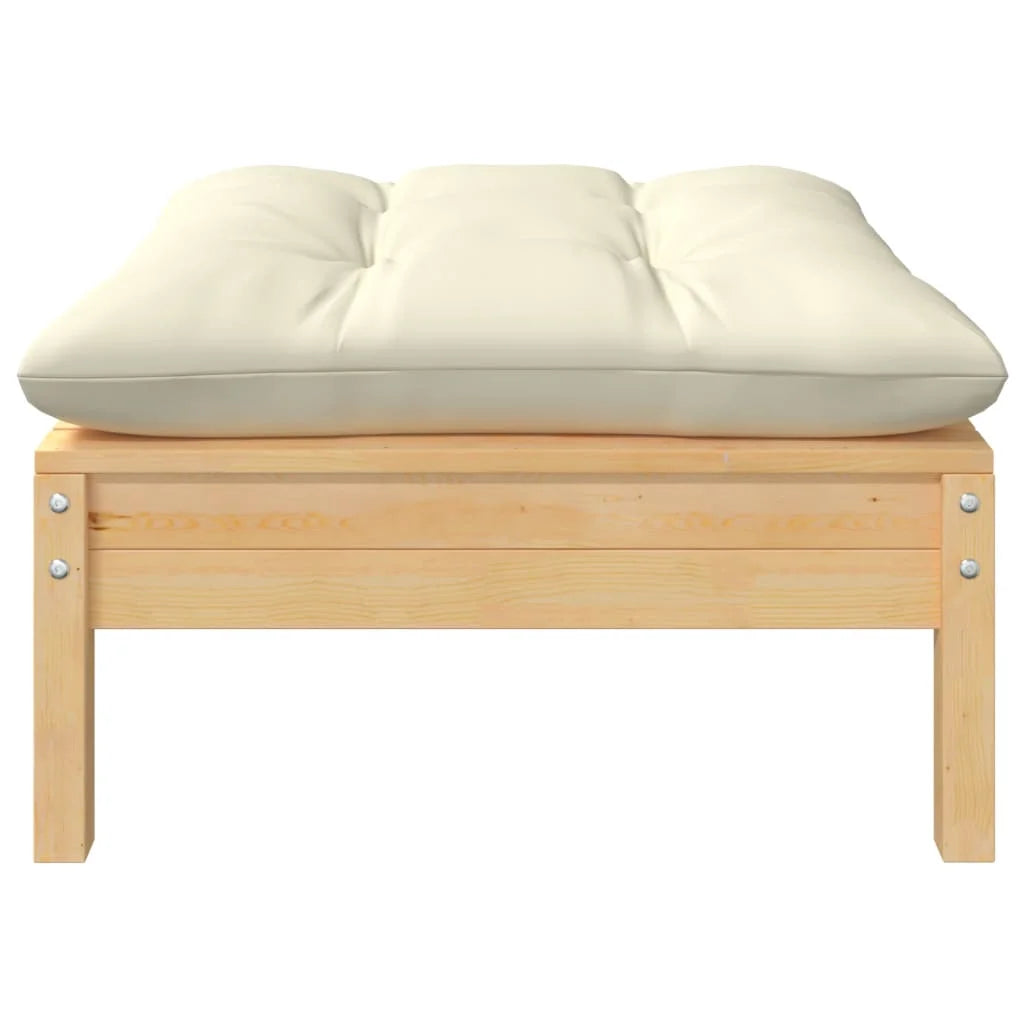 2-Seater Patio Sofa with Cushions Solid Pinewood H39428