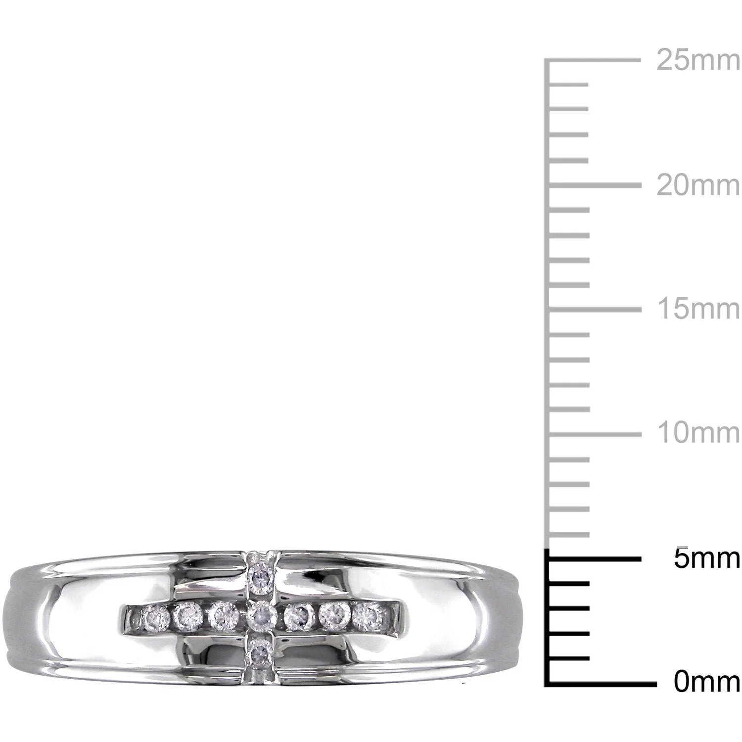 10kt White Gold Diamond-Accent Wedding Band W509411