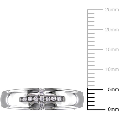 10kt White Gold Diamond-Accent Wedding Band W509411