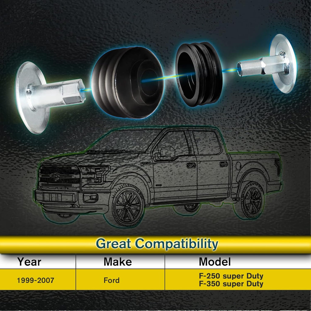 18Pcs Polyurethane Body Mount Bushing Kit with Hardware & Steel Sleeves (Black) O264136