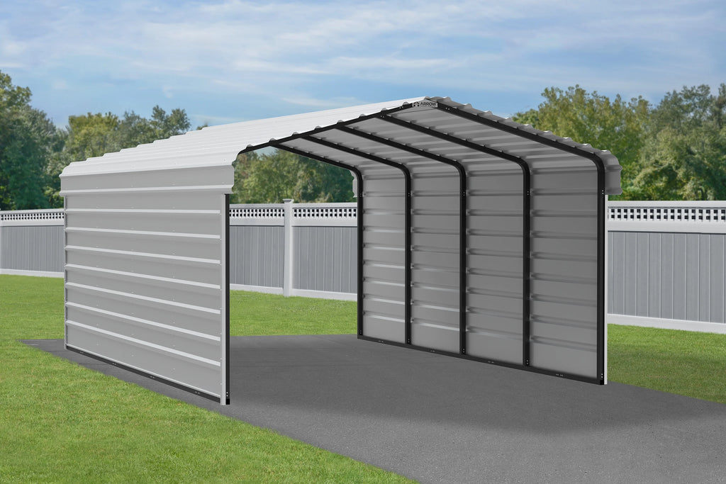 Galvanized Steel Carport Kit, 12' x 20' x 7' Z5199