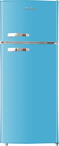 2 Door Retro Blue Refrigerator with Freezer, 7.5 cu. ft I28598