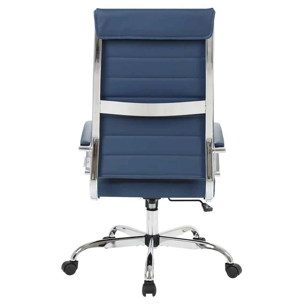 Navy Blue Leather High-Back Office Chair B67557