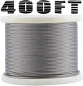 1/8 T316 Stainless Steel Cable, 7 x 7 Strands, 400FT Wire Rope C836