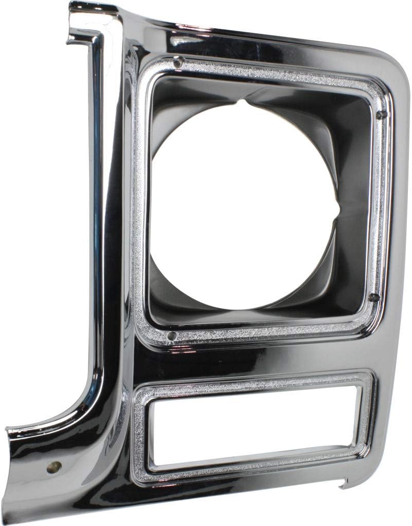 Chrome & Painted Dark Argent Round Headlight Door Pair for Chevy C10 C20 C30 1979 1980 W128889