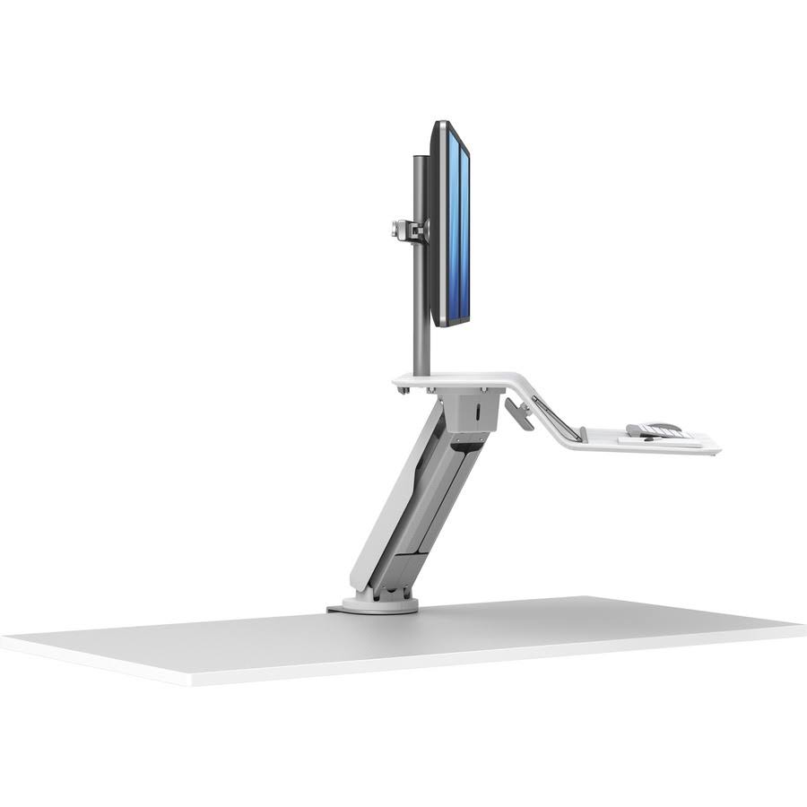 White Dual Sit-Stand Workstation V1928