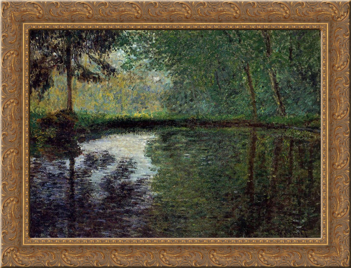 Gold Ornate Wood Framed Canvas Art D9378