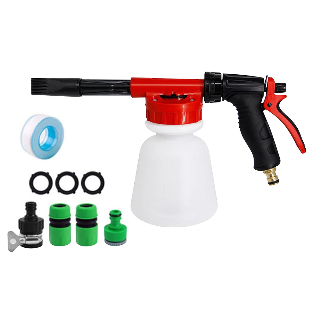 Foam Sprayer Nozzle Kit with 1 Liter Bottle Universal Connectors T6529