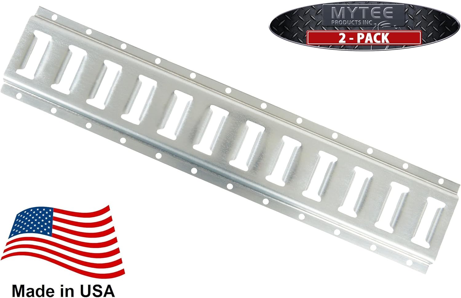 2 Pack 5' Horizontal E-Track Tie-Down Rail Hot-Dipped Galvanized Steel Q68122