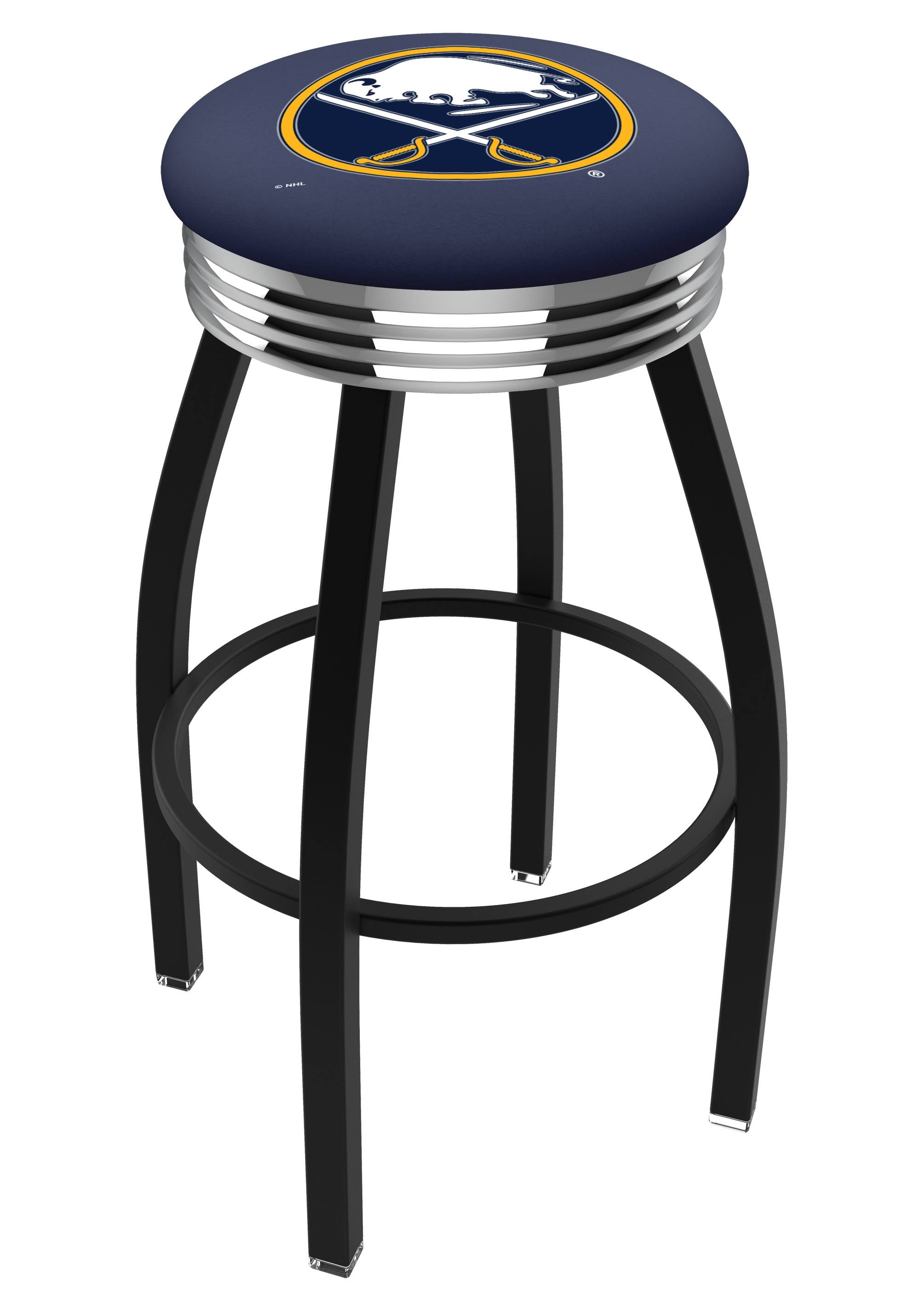 Black Wrinkle Swivel Bar Stool with Chrome Z207