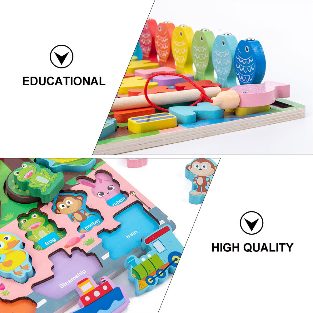 Wooden Magnetic Fishing Toy Puzzle A343598