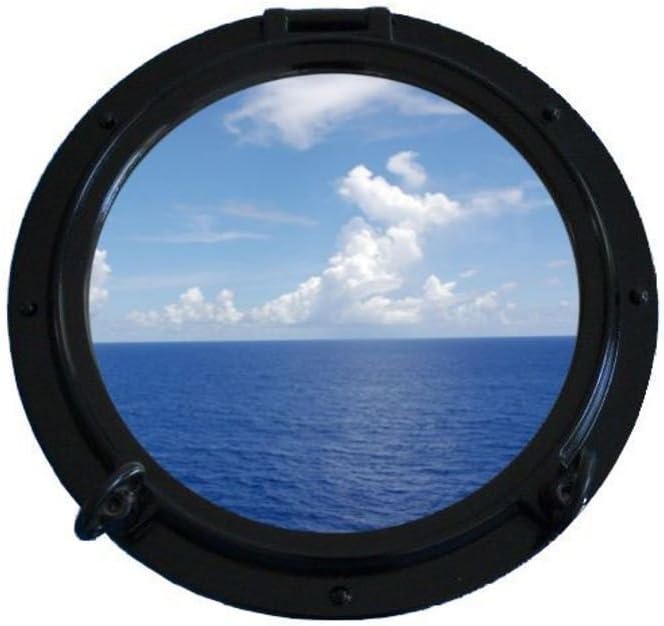 Black Ship Porthole Window 15 Nautical Home Decoration L1190