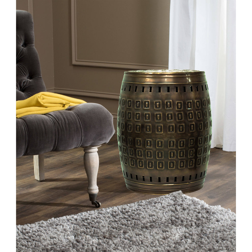 Green 2-Piece Metal Stool Set V45562